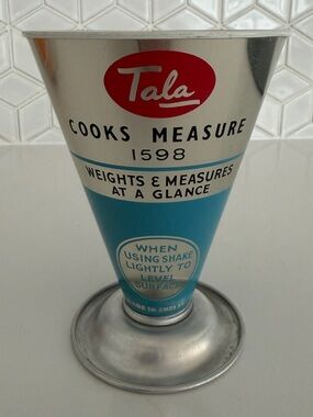 VINTAGE TALA 1598 Cooks Dry Measures at A Glance Metal Cup Kitchen Made England